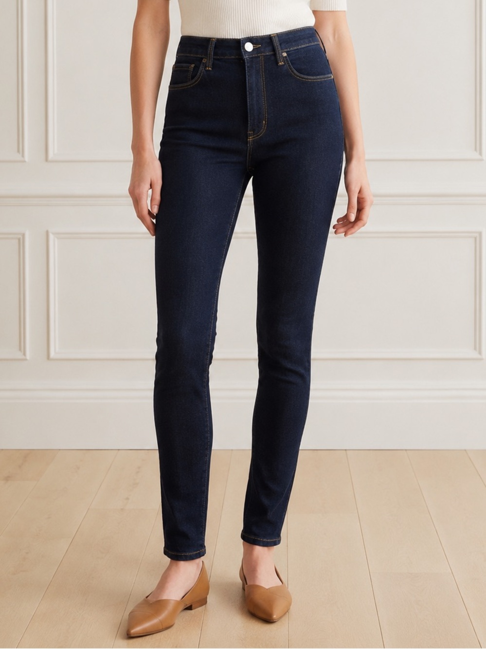 L’AGENCE Margot Jeans Women’s Sz 29 Midnight Dark Wash High Rise Skinny Stretch